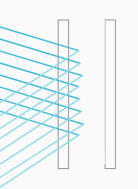 Sonnenschutz im Isolierglas: Die Jalousie im Scheibenzwischenraum lässt kein Sonnenlicht durch.